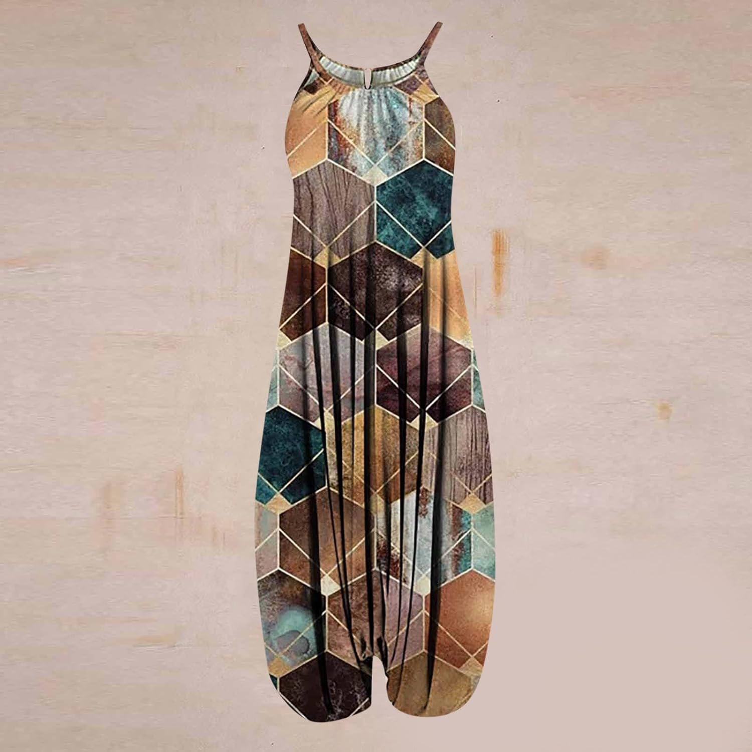 Jumpsuits for Women Dressy Sleeveless Spaghetti Strap Romper Sleeveless Business Casual Jumpsuit for Women