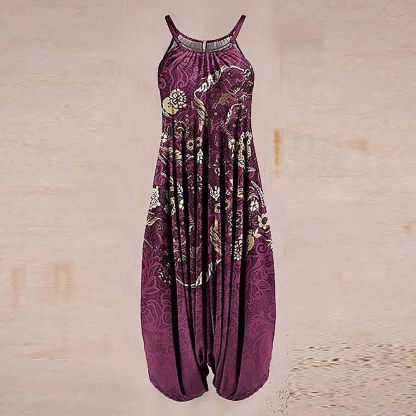 Jumpsuits for Women Dressy Sleeveless Spaghetti Strap Romper Sleeveless Business Casual Jumpsuit for Women