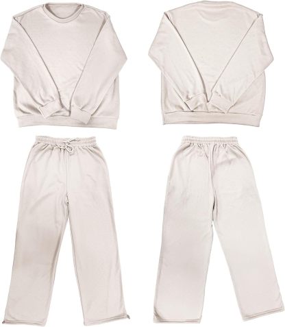 Women‘s 2 Piece Sweatsuits Glitter Sequin Long Sleeve Crewneck Trendy Tracksuits Casual Comfy Fall Lounge Sets
