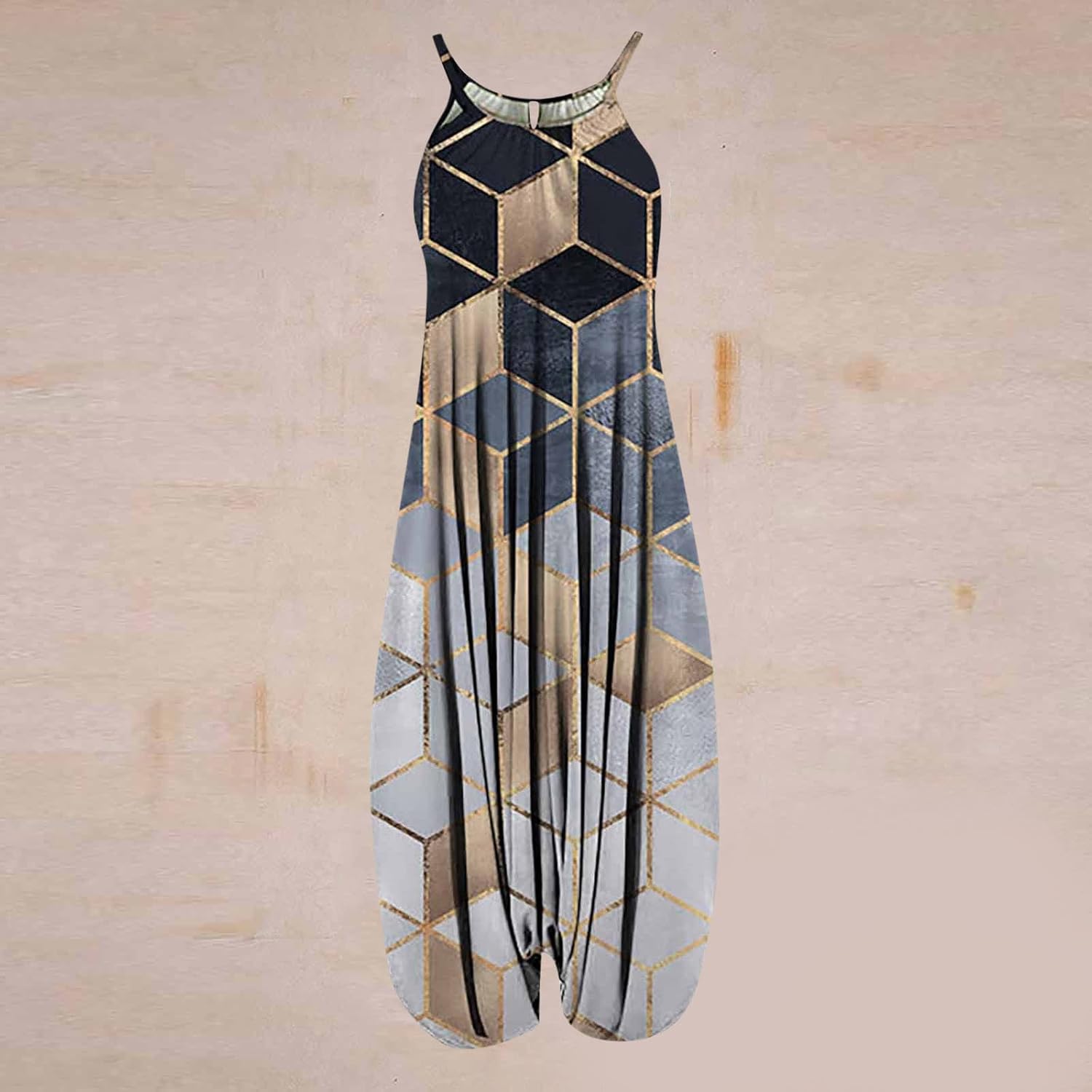 Jumpsuits for Women Dressy Sleeveless Spaghetti Strap Romper Sleeveless Business Casual Jumpsuit for Women