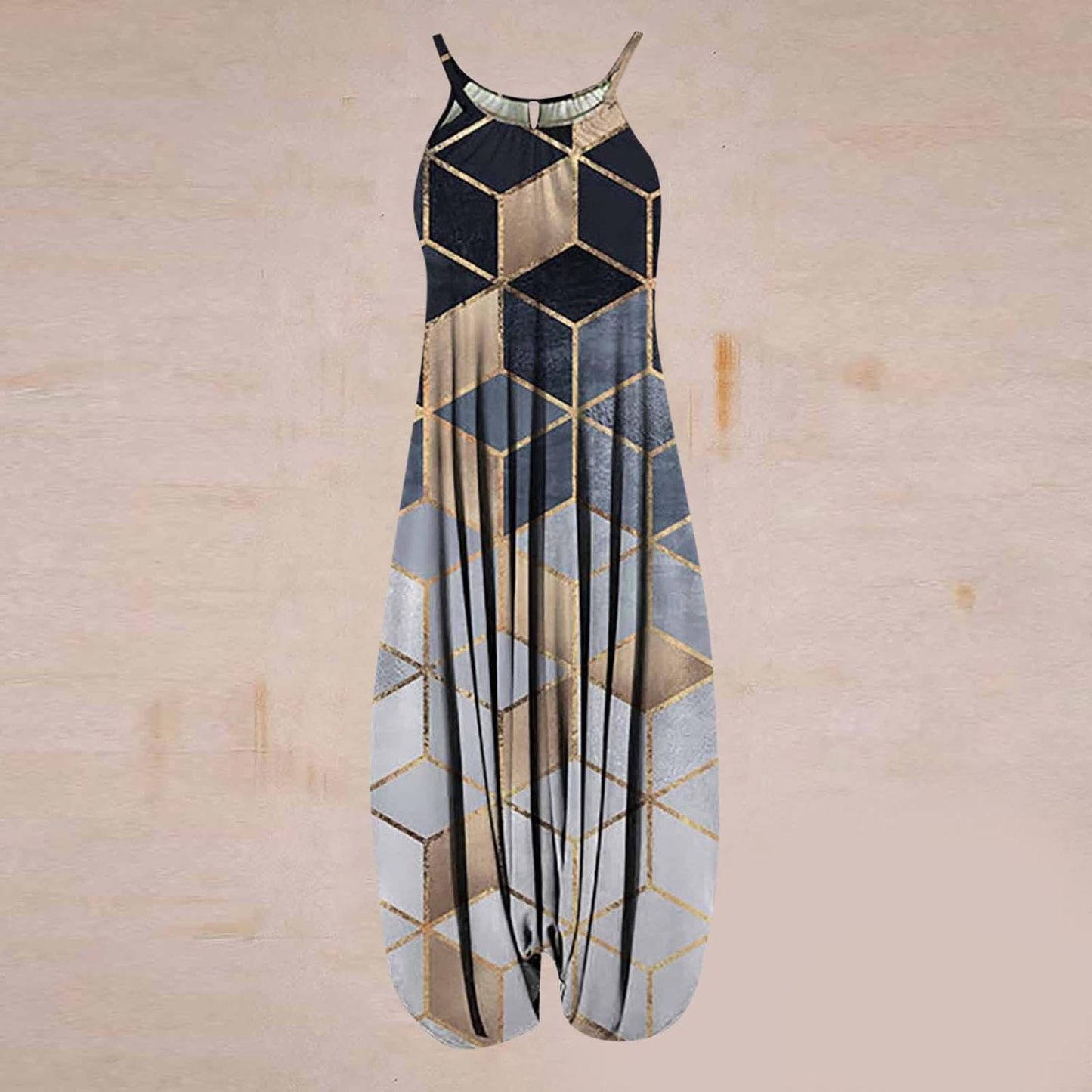 Jumpsuits for Women Dressy Sleeveless Spaghetti Strap Romper Sleeveless Business Casual Jumpsuit for Women