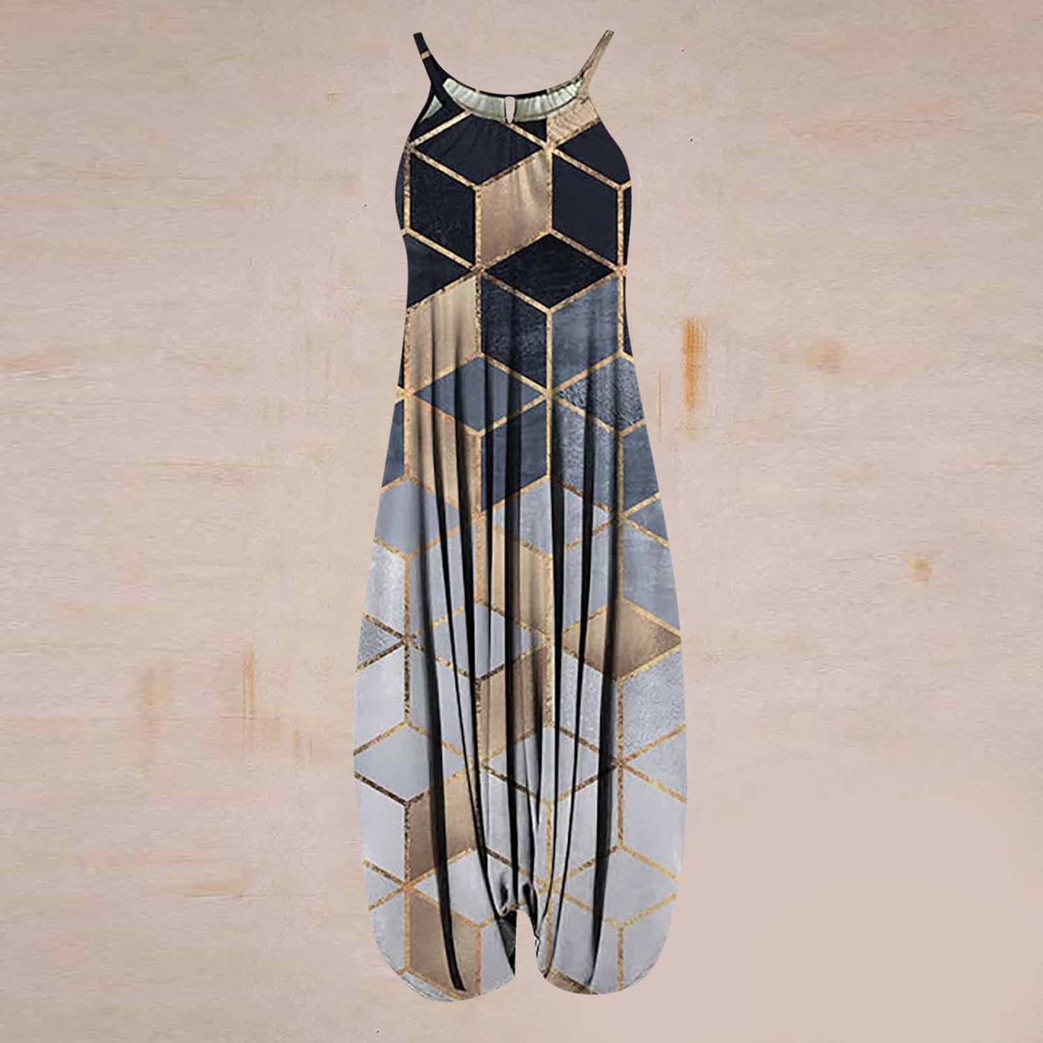 Jumpsuits for Women Dressy Sleeveless Spaghetti Strap Romper Sleeveless Business Casual Jumpsuit for Women