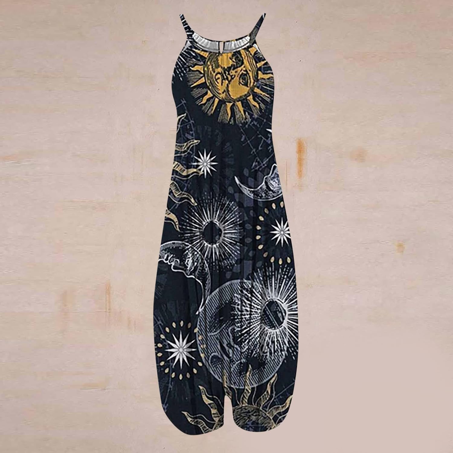 Jumpsuits for Women Dressy Sleeveless Spaghetti Strap Romper Sleeveless Business Casual Jumpsuit for Women