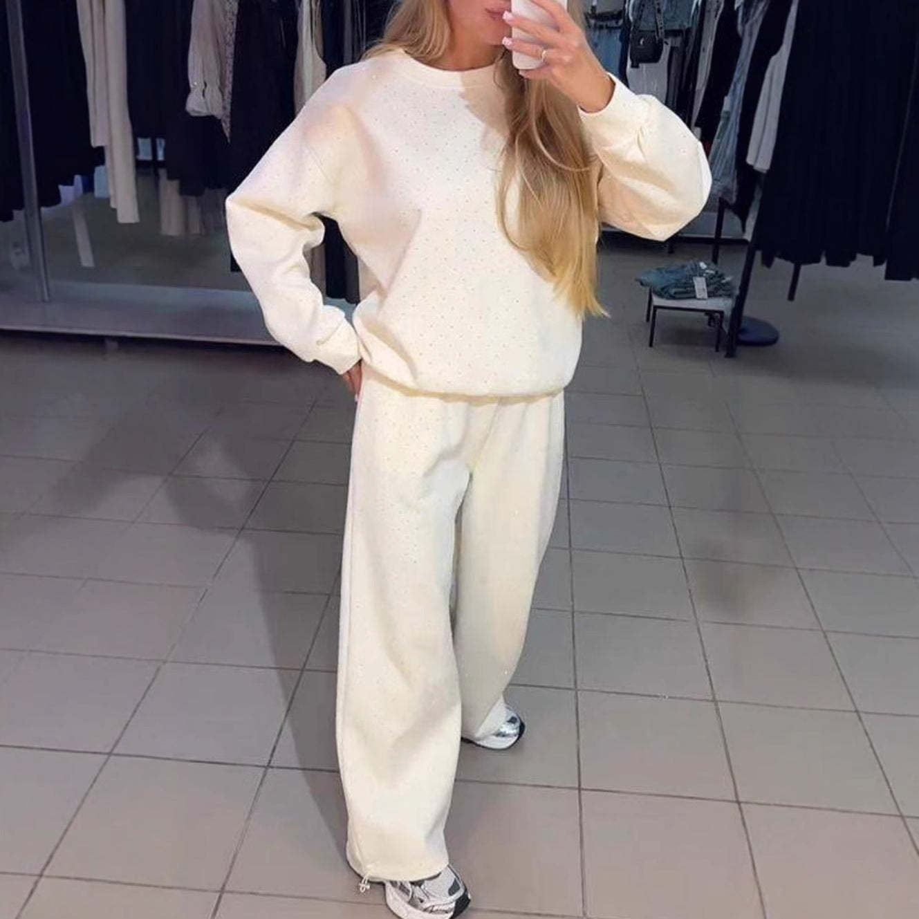 Women's casual round neck long sleeve