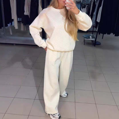 Women's casual round neck long sleeve
