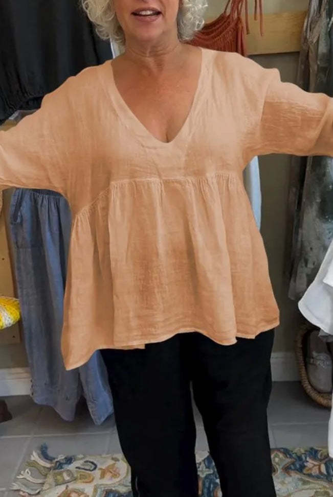 Relaxed V-Neck Top