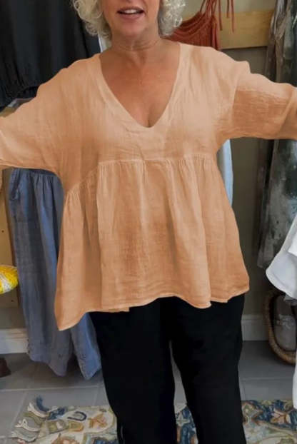 Relaxed V-Neck Top