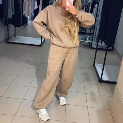 Women's casual round neck long sleeve