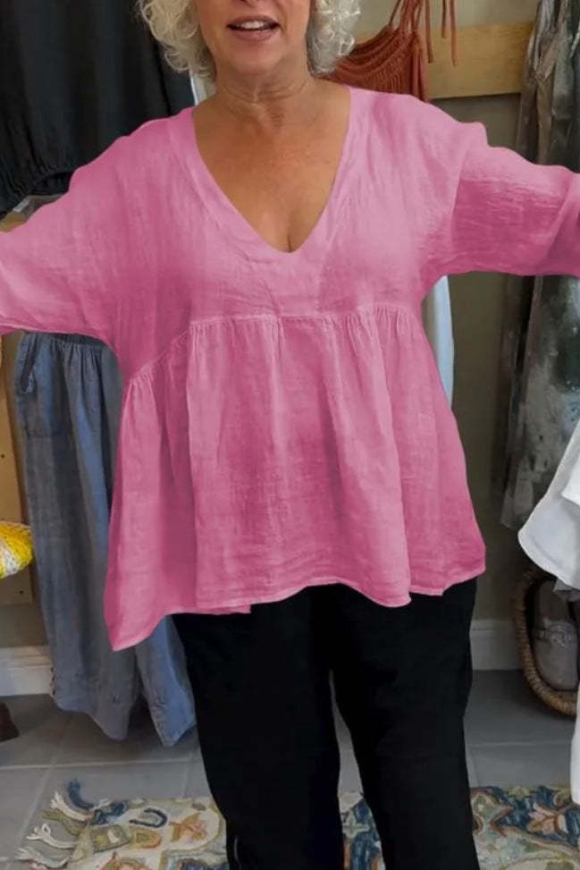 Relaxed V-Neck Top