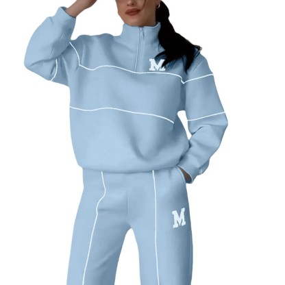 2024 Amazon Autumn And Winter New Sweater Letter Long Sleeve Trousers Casual Sports Set