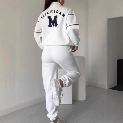 2024 Amazon Autumn And Winter New Sweater Letter Long Sleeve Trousers Casual Sports Set