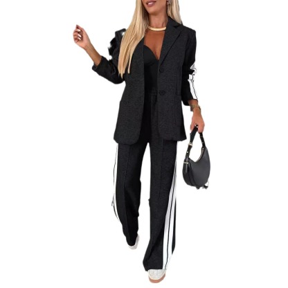 Autumn And Winter Women'S Long Sleeve Lace Casual Suit Set