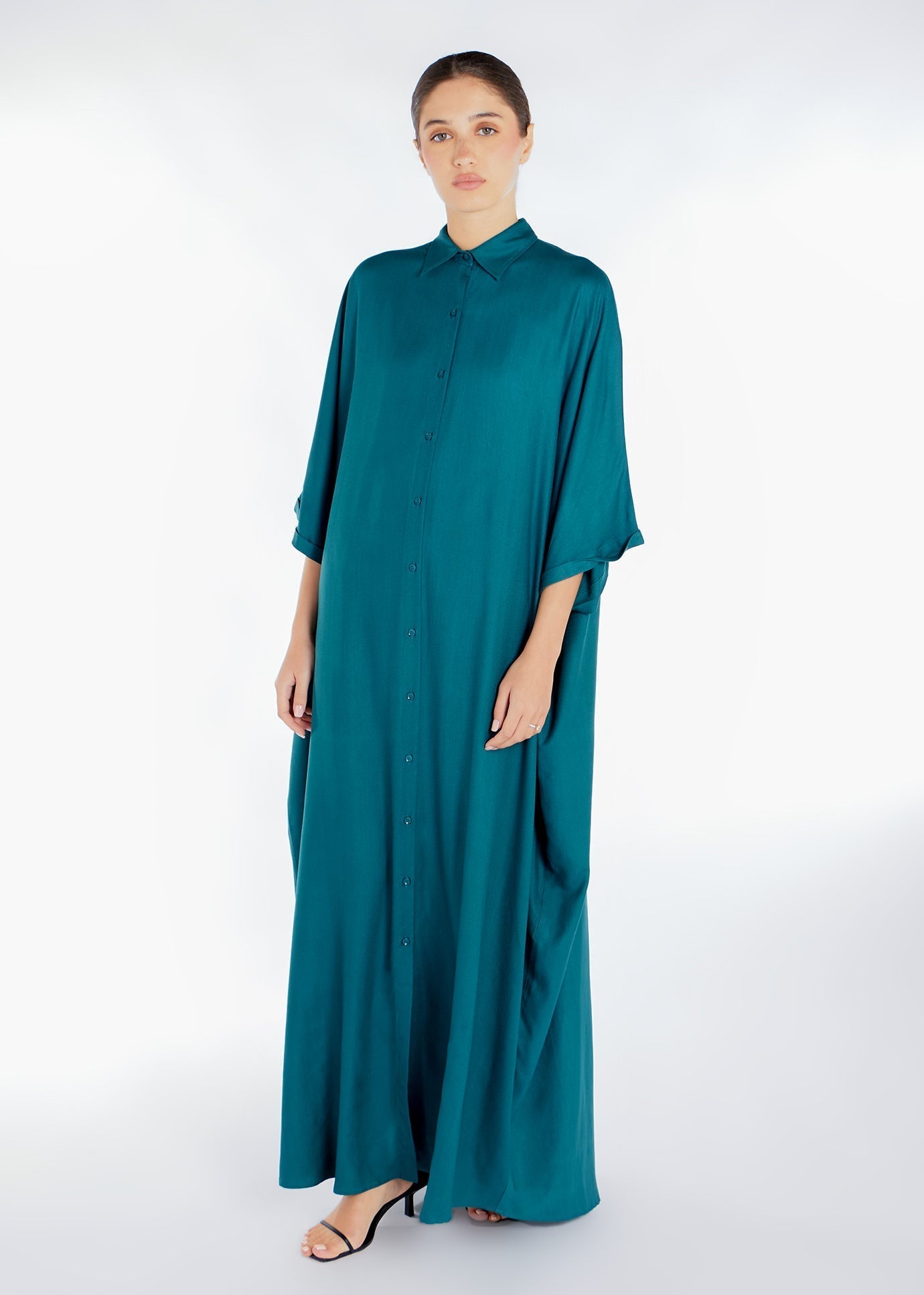 Shirted Kaftan Emerald Green - Final Sale