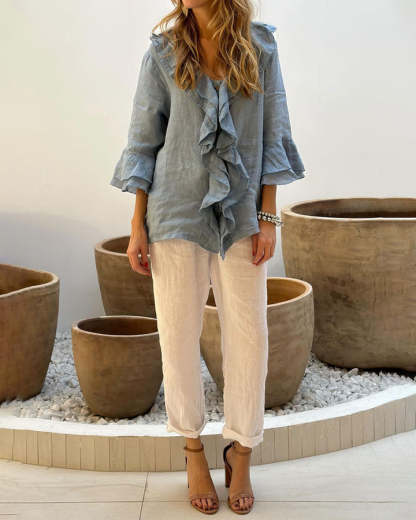 Camisa con volantes
