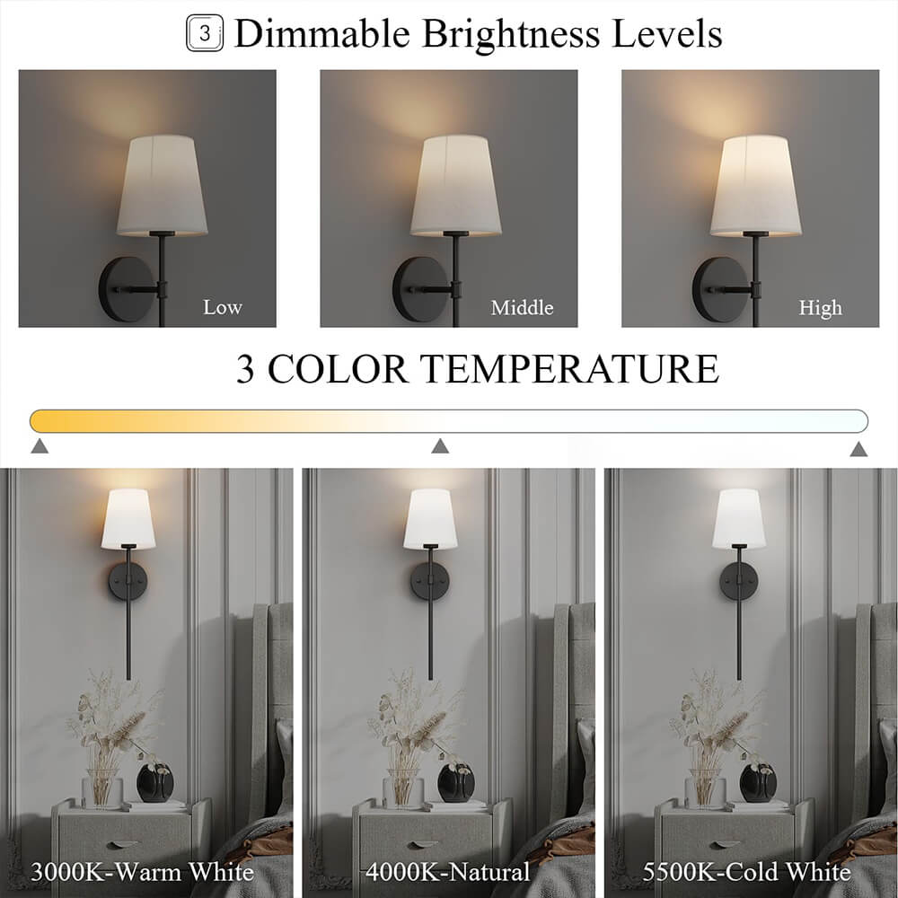 Wireless Fabric Wall Light
