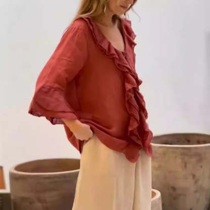 Camisa con volantes