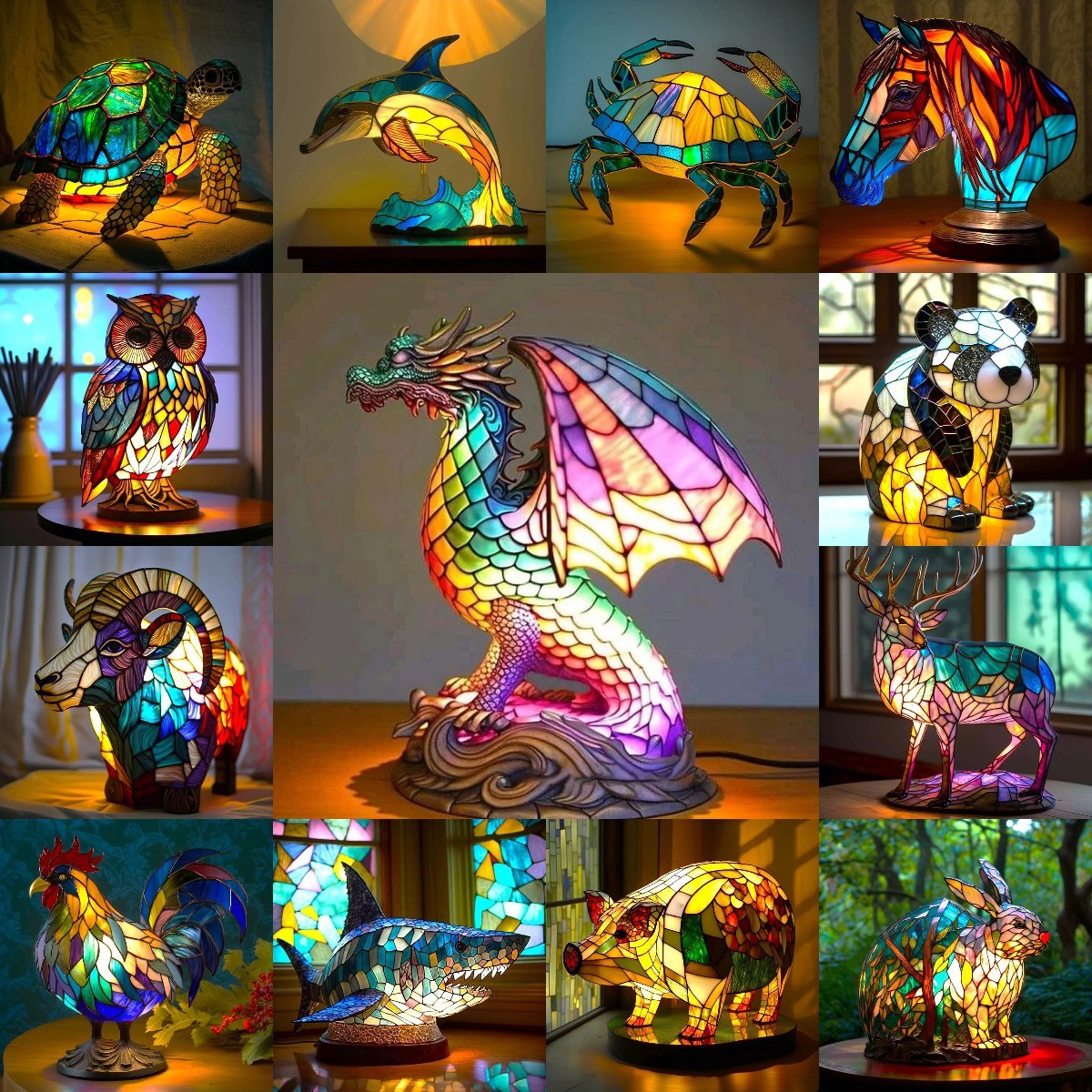 New Magic Symphony Creative Style Animal Color Night Light Home Decoration Crafts (Free shipping if you buy 2 Pce or more)