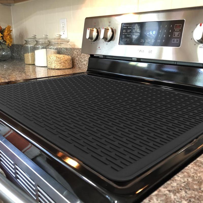 🔥Last Day 50% OFF-⏳500°F/220°C Heat-Resistant Silicone Stove Cover Mat & Utensils