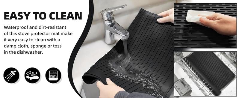 🔥Last Day 50% OFF-⏳500°F/220°C Heat-Resistant Silicone Stove Cover Mat & Utensils