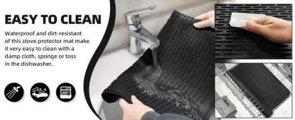 🔥Last Day 50% OFF-⏳500°F/220°C Heat-Resistant Silicone Stove Cover Mat & Utensils
