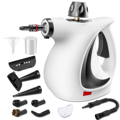 Handheld Steam Cleaner, Portable Steamer With Large Capacity,11-Piece Accessory Set For Floor, Car, Carpet, Upholstery, Couch, Tile, Windows Cleaning