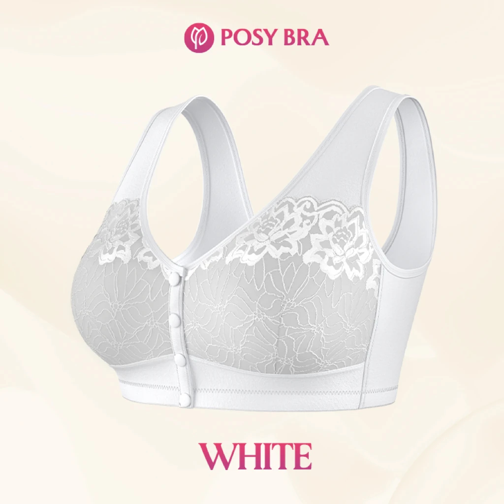 Comfortable Front Closure Cotton Shaping Bra for Seniors