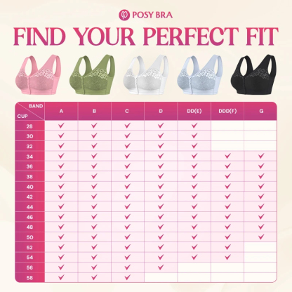 Comfortable Front Closure Cotton Shaping Bra for Seniors