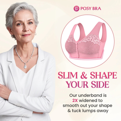 Comfortable Front Closure Cotton Shaping Bra for Seniors