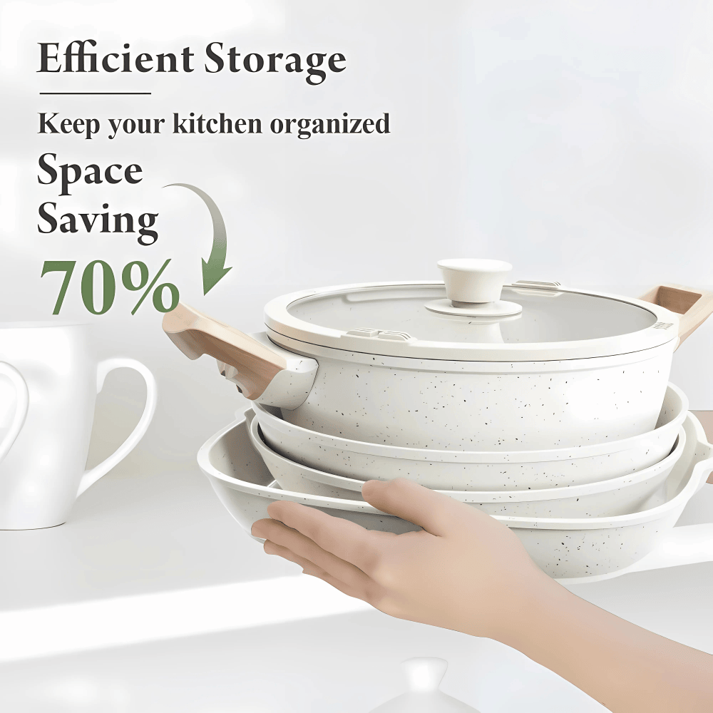 CulinaisTM Premium Detachable Cookware 12 Pcs Set