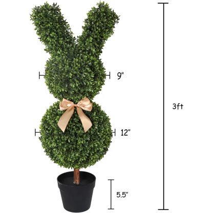 ✨Buy 2 Get 1 Free🐰Easter Hot Sale💥Artificial Bunny-Shaped Topiary Tree 35''