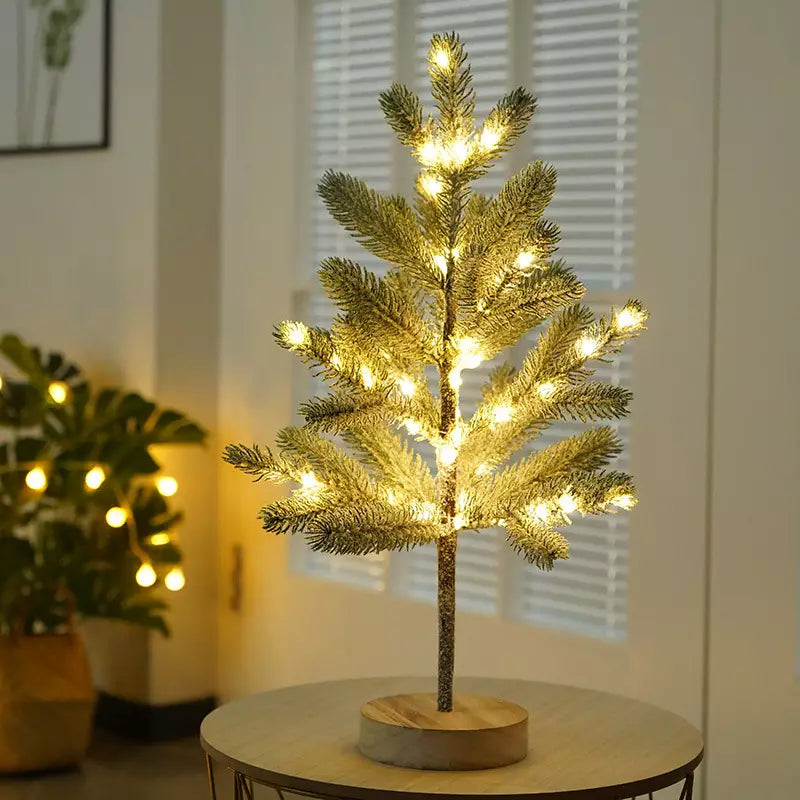 LED Battery Operated Pine Tree Table Lamp