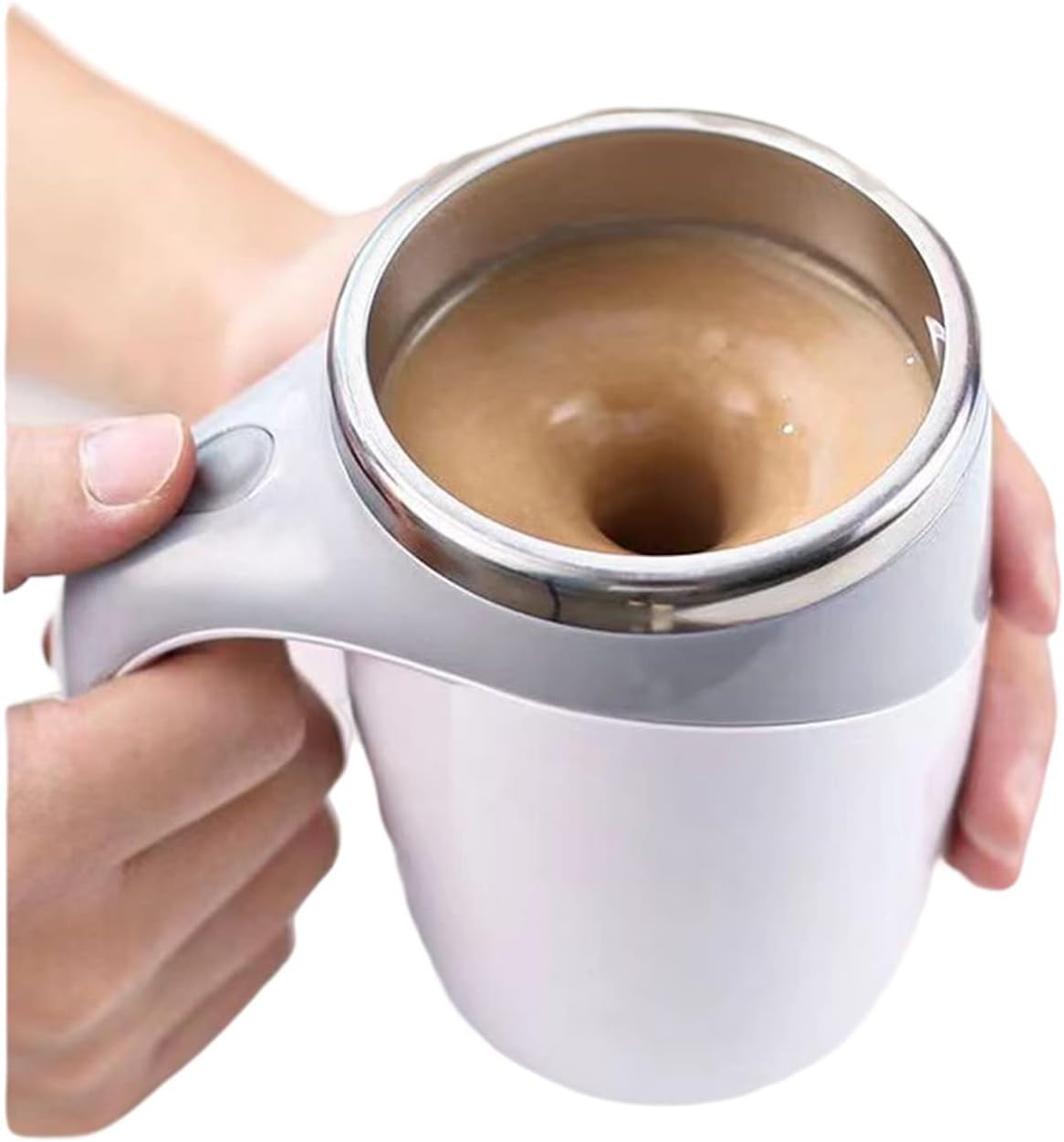 Eshining Car Mixer Cup - Stainless Steel Coffee Mug Portable Shake Electric Magnetised Cup Lazy (Brown)