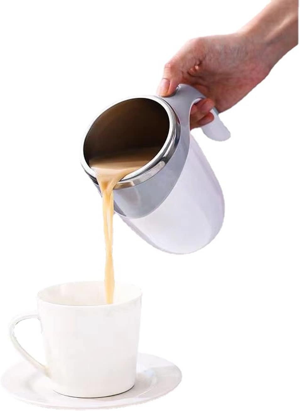 Eshining Car Mixer Cup - Stainless Steel Coffee Mug Portable Shake Electric Magnetised Cup Lazy (Brown)