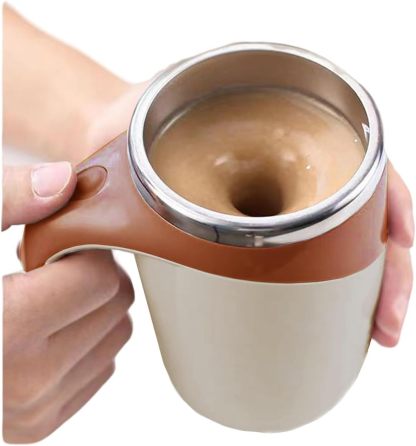 Eshining Car Mixer Cup - Stainless Steel Coffee Mug Portable Shake Electric Magnetised Cup Lazy (Brown)