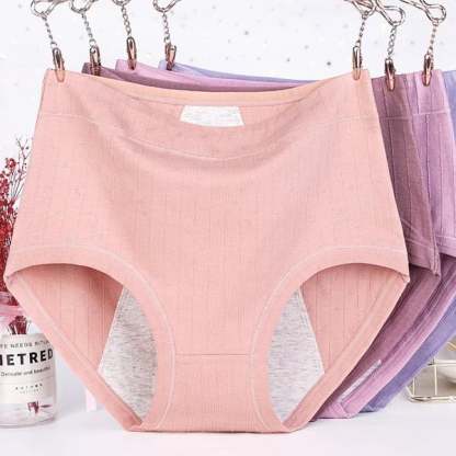 Leakproof Antibacterial Pure Cotton High Waist Plus Size Panties
