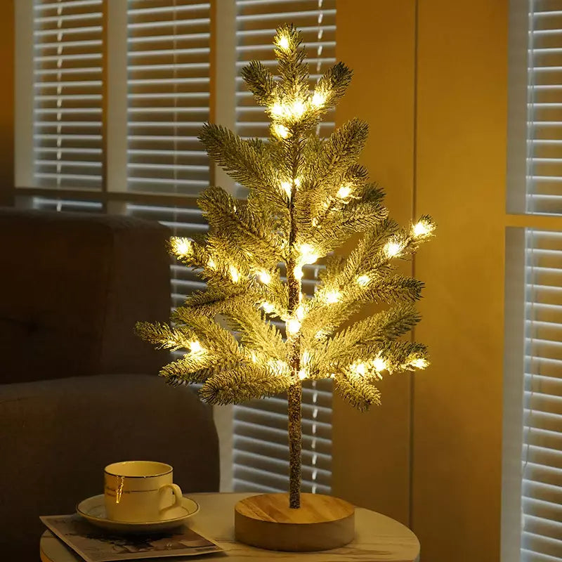 LED Battery Operated Pine Tree Table Lamp