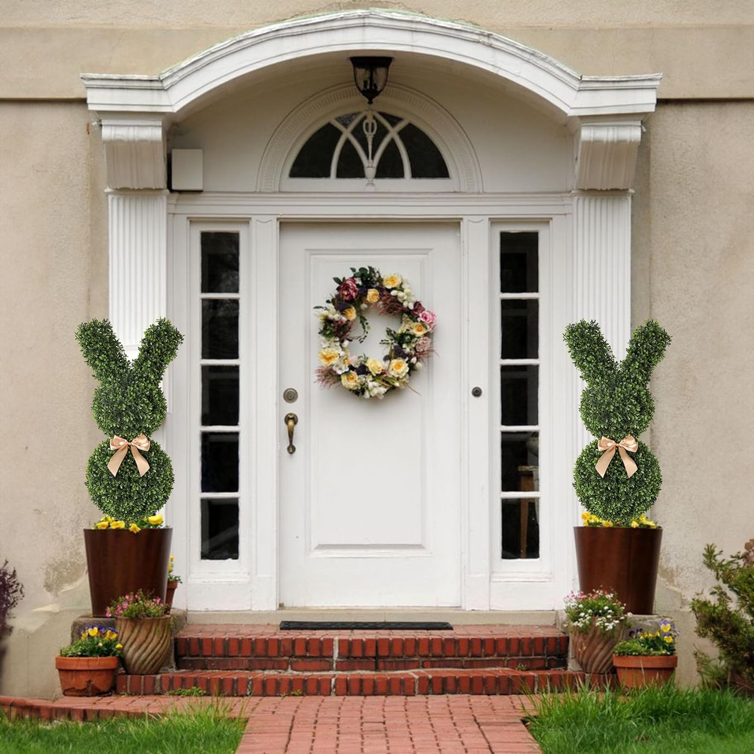 Easter Hot Sale💥Artificial Bunny-Shaped Topiary Tree 35''