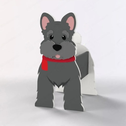 Schnauzer Christmas Planter