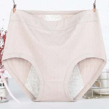 Leakproof Antibacterial Pure Cotton High Waist Plus Size Panties