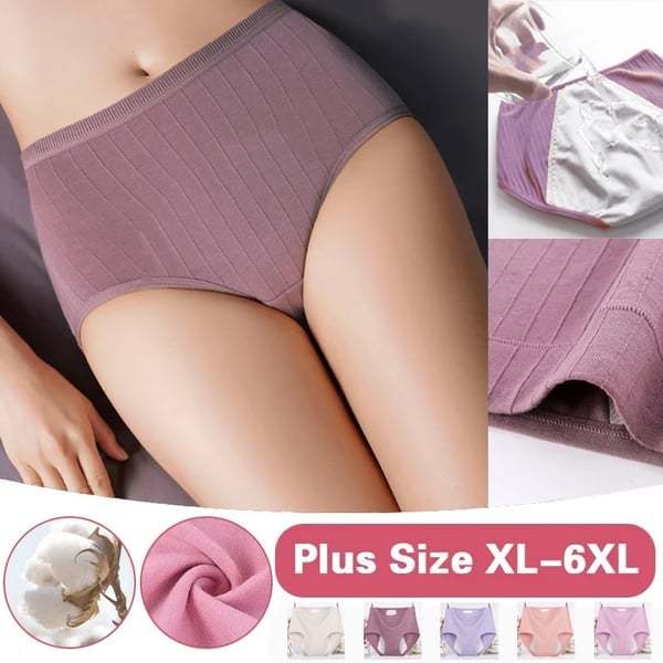 Leakproof Antibacterial Pure Cotton High Waist Plus Size Panties