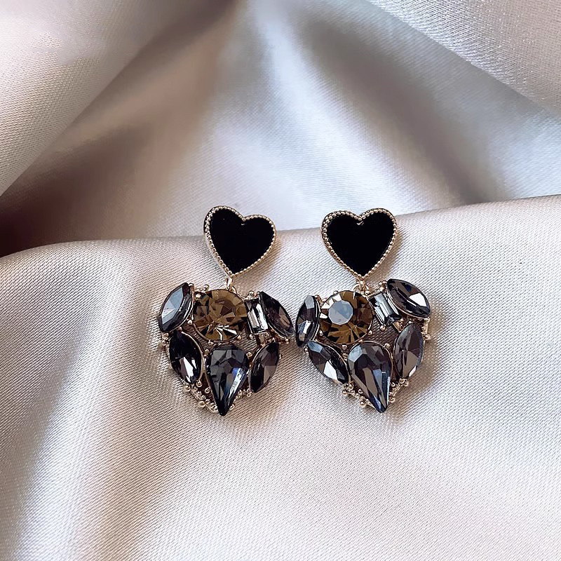 Star tassel earrings with diamonds