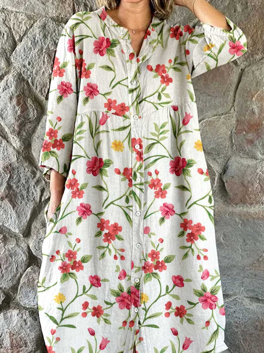 Ocean State Styles Floral Patterned T Shirt Dress Womens main image 0