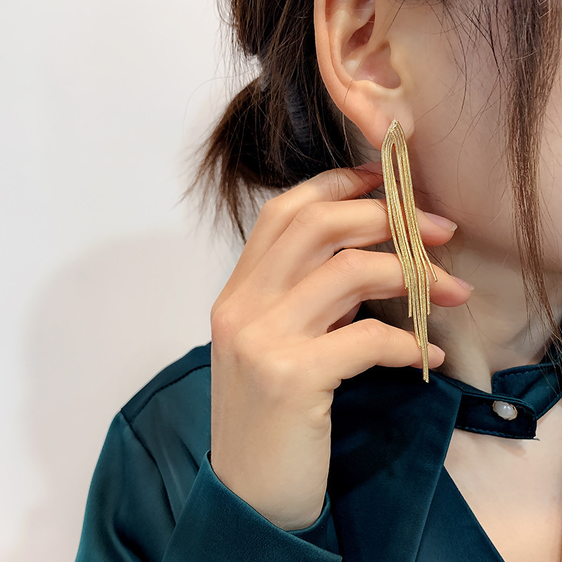 Long tassel earrings