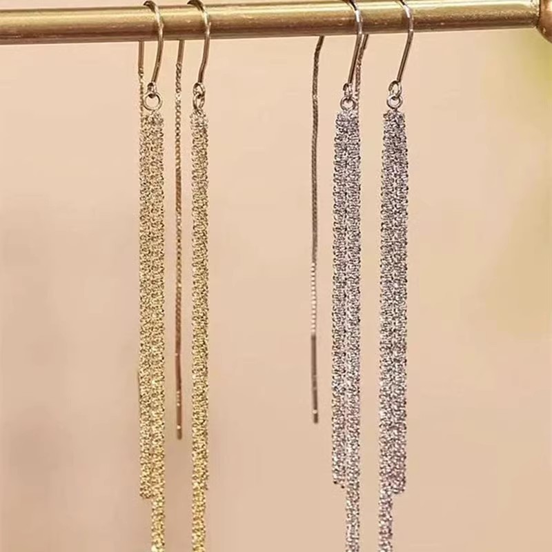 Glittering Star Tassel Earrings