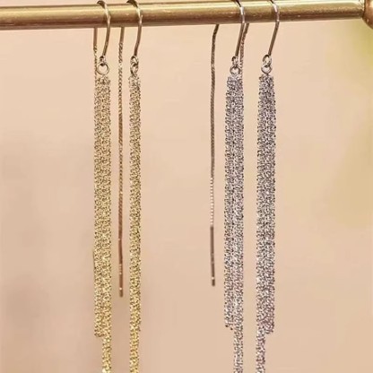 Glittering Star Tassel Earrings
