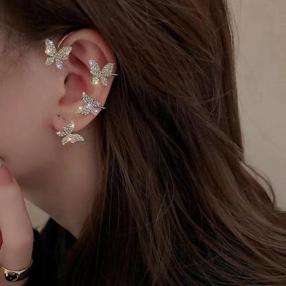 Diamond Butterfly Earrings