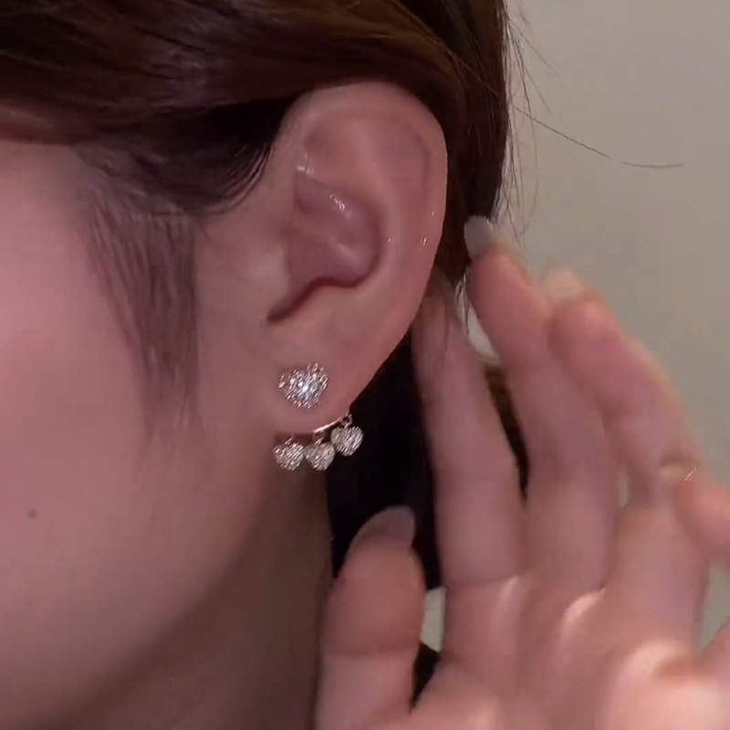 Full diamond heart earrings