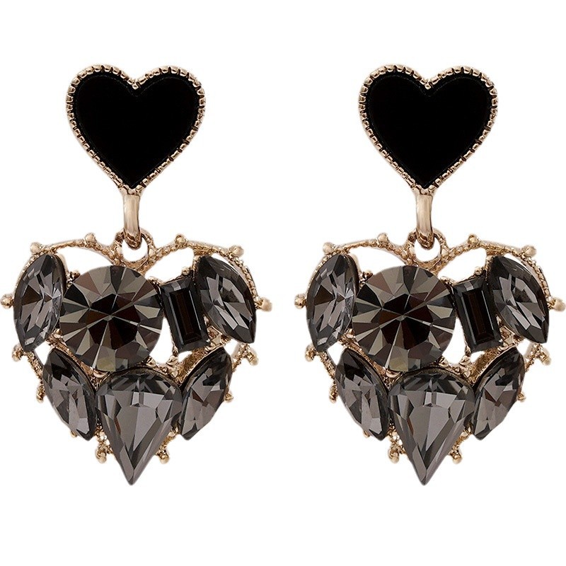 Star tassel earrings with diamonds