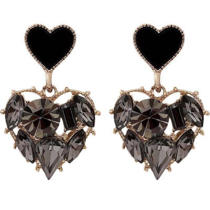Star tassel earrings with diamonds