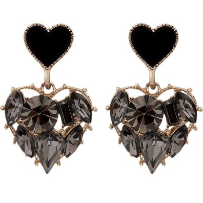 Star tassel earrings with diamonds